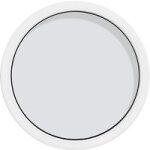 Oeil - de - boeuf fixe alu blanc 9016 - diamtre 59 pour tableau 60 - lapeyre