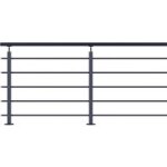 Orial - balustrade aluminium fixation  plat lisseo marin 2ml - alu anodis bross