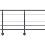 Orial - balustrade aluminium fixation latral lisseo marin 2ml - alu anodis bross