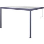 Orial - pergola ava adosse alu gris anthracite ral 7016 sabl l. 4, 13 x p. 3, 08 x h. 2, 57m