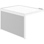 Orial - store fa�ade zip en toile gris galet pour pergola athenais blanc l. 4, 05