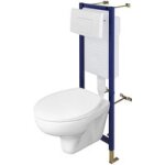 Pack cuvette initial 2 + abattant + bti wc mural basia h. 110 s. vert. + pl. blanche - lapeyre