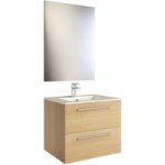 Pack fokus 2 blanc avec plan résine l. 61 + miroir + robinetterie aura - lapeyre Pack fokus 2 blanc avec plan résine l. 61 + miroir + robinetterie aura - lapeyre