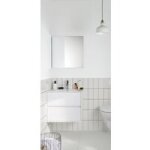 Pack nika blanc l. 61 + miroir + robinetterie graphik - lapeyre