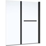 Pare baignoire ligne 2 volets relev. h. 140xl. 120 verre transparent profil chrome - lapeyre