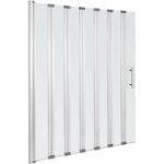 Pare baignoire wave 7 volets repliables h. 140 x l. 120 verre transp. prof. chrome - lapeyre