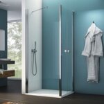 Paroi de retour opure porte battante h. 200xl. 70 verre transp. timeless chrome - lapeyre