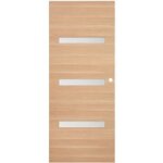 Porte coul roxie chateau. naturel vitree h. 204x93, rainure 8mm, trou poigne et td - lapeyre