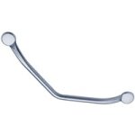 Pellet - barre murale coude de maintien en inox bross 135 h. 33 x l. 33