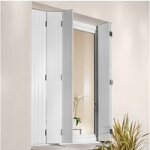 Persienne pliante en pvc ferrage luxe sur mesure - lapeyre