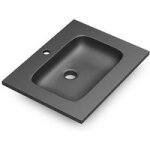 Plan infiny r�sine min�rale anthracite 1 vasque l. 80 - lapeyre