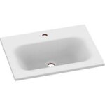 Plan rsine phoenix 1 vasque blanc l61 p46 - lapeyre