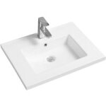 Plan ytrac cramique blanc 1 vasque centre l. 60 - lapeyre