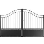 Portail battant acier thalie avec soubassement 1, 51 / 2, 05x3m - lapeyre