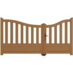 Portail battant bois cannet 2 incurv avec accessoires fixes h. 130 x l. 250 - lapeyre