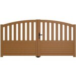 Portail battant bois landes 2 avec accessoires rglables h. 130 / 150 x l. 300 - lapeyre