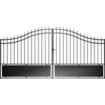 Portail battant charencey semi ajour� acier galvanis� sur mesure - lapeyre