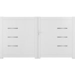 Portail battant pvc avec accessoires briac h. 160 x l. 250 - lapeyre Portail battant pvc avec accessoires briac h. 160 x l. 250 - lapeyre