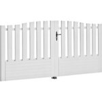 Portail battant pvc alize avec accessoires rglables 135 x l. 250 - lapeyre