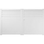 Portail battant pvc arradon avec accessoires 180 x l. 300 - lapeyre