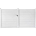 Portail battant pvc arzal blanc 140 x 300 - lapeyre