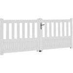 Portail battant pvc esterel avec accessoires 125 x l. 250 - lapeyre