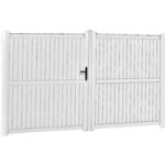 Portail battant pvc guernesey avec accessoires 180 x l. 250 - lapeyre