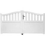 Portail battant pvc hardelot avec accessoires 160 x l. 250 - lapeyre