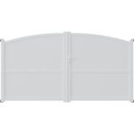 Gardengate - portail battant valma aluminium h. 160 x l. 300 droite blanc ral 9016