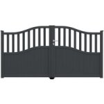 Gardengate - portail battant vildan aluminium h. 160 x l. 300 gris anthracite ral 7016 droit