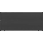 Portail coul. villares aluminium h. 165xl. 325 gris anthracite 7016 + moteur somfy - lapeyre