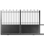 Portail coulissant acier modele a avec soubassement 1, 935 / 2, 03x3. 5m gauche - lapeyre Portail coulissant acier modele a avec soubassement 1, 935 / 2, 03x3. 5m gauche - lapeyre