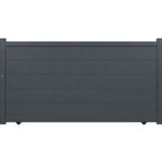 Gardengate - portail coulissant ferrare aluminium h. 163 x l. 475 gris anthracite ral 7016