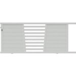 Portail coulissant pise barreau alu h. 123 x l. 300 blanc ral 9016 brillant - lapeyre
