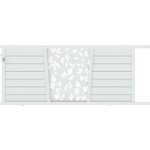 Portail coulissant pise feuille alu h. 123 x l. 300 blanc ral 9016 brillant - lapeyre