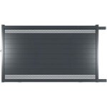 Portail coulissant vahina aluminium h. 180 x l. 350 gauche gris anthra ral 7016 - lapeyre