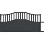 Gardengate - portail coulissant vildan aluminium h. 160 / 140 x l. 310 gris anthracite ral 7016