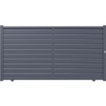 Gardengate - portail coulissant vittorio aluminium h. 171 x l. 325 gauche gris ant ral 7016