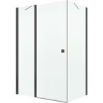 Porte de dche opure pivotante 2p h. 200 x l. 160 verre transp. timeless chrome - lapeyre Porte de dche opure pivotante 2p h. 200 x l. 160 verre transp. timeless chrome - lapeyre