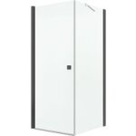 Porte de douche opure pivotante h. 200 x l. 70 verre transparent timeless chrome - lapeyre Porte de douche opure pivotante h. 200 x l. 70 verre transparent timeless chrome - lapeyre