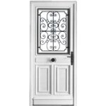 Porte d'entre * * * pvc mansart ud 1. 4  barillet h. 215 x l. 90 gauche - lapeyre