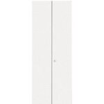 Porte placard prepeint 1 vantail de 2 panneaux + rails 205, 1 x 60, 3 cm - lapeyre