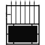 Portillon battant savigne acier noir 9005 prépeint h. 120x l. 100 poussant droit - lapeyre Portillon battant savigne acier noir 9005 prépeint h. 120x l. 100 poussant droit - lapeyre