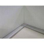 Raccord rectangulaire alu pour raccord plan de travail / mur l. 300 - lapeyre