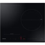 Samsung - table induction avec zone modulable noir 3 foyers samsung nz63b6056gk