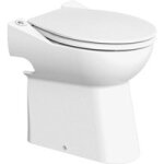 Sfa - wc avec broyeur sanicompact 43 gdp anticalcaire + abattant frein de chute antibac