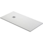 Receveur noumea r�sine ardoise blanc extraplat � poser l. 120 x l. 80 - lapeyre
