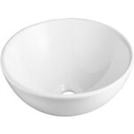 Vasque bella porcelaine blanche  poser d. 40 - lapeyre