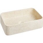 Vasque oana marbre beige à poser l. 45 x l. 30 - lapeyre Vasque oana marbre beige à poser l. 45 x l. 30 - lapeyre