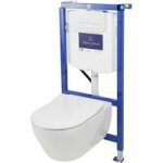 Villeroy & boch - pack cuvette vic sans bride + abatt fdc + bti wc val sol / mur + plaque v&b blc